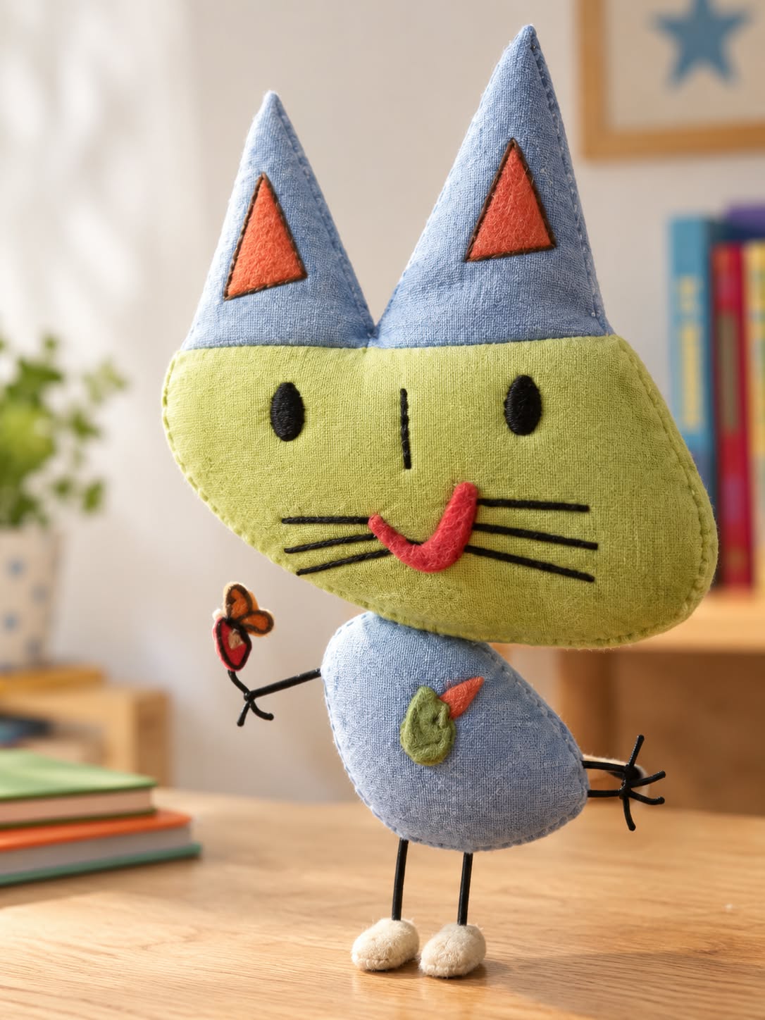 Le même chat transformé en sujet aux matières réalistes
